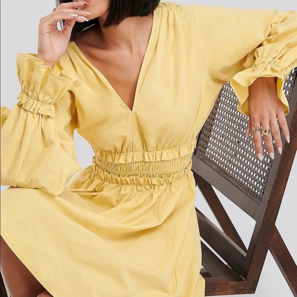 Fun Yellow Short Summer Dress - Picture 1 of 4